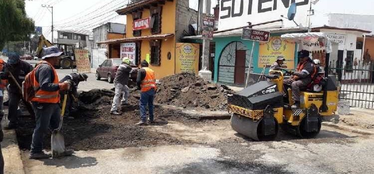 Recupera Metepec 120 calles con programa de bacheo